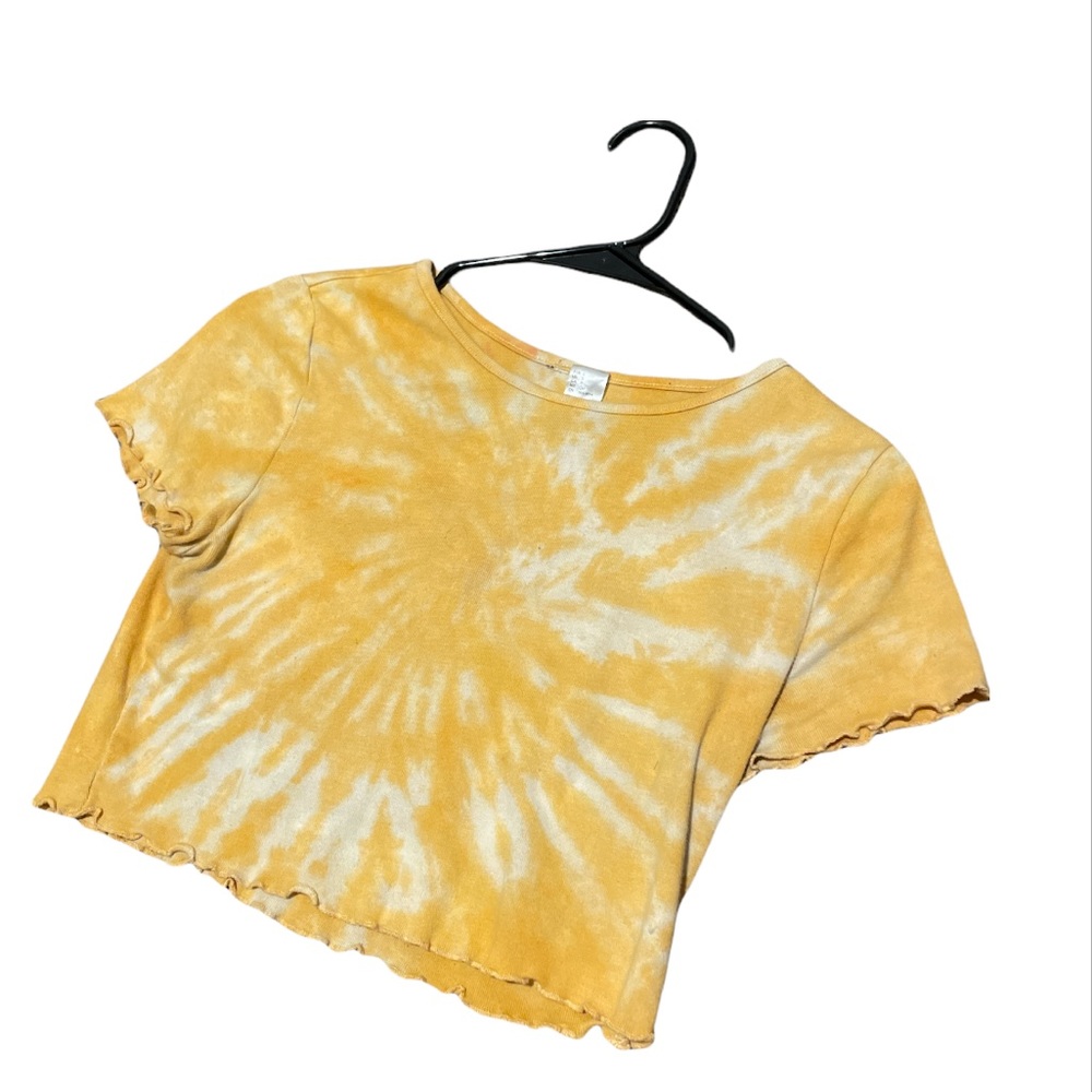 Yellow Tye Dye Crop Top